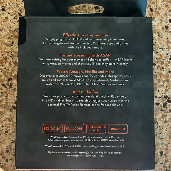 Amazon Fire TV Stick (1st Generation) Media Streamer - Black Brand New - Picture 2 of 3